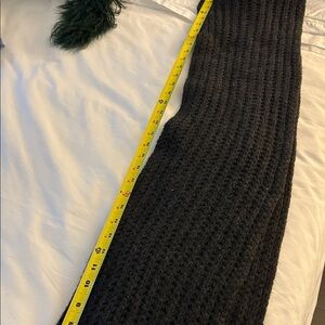 Cashmere grey Knit Scarf. Long, for wrapping. Very warm.